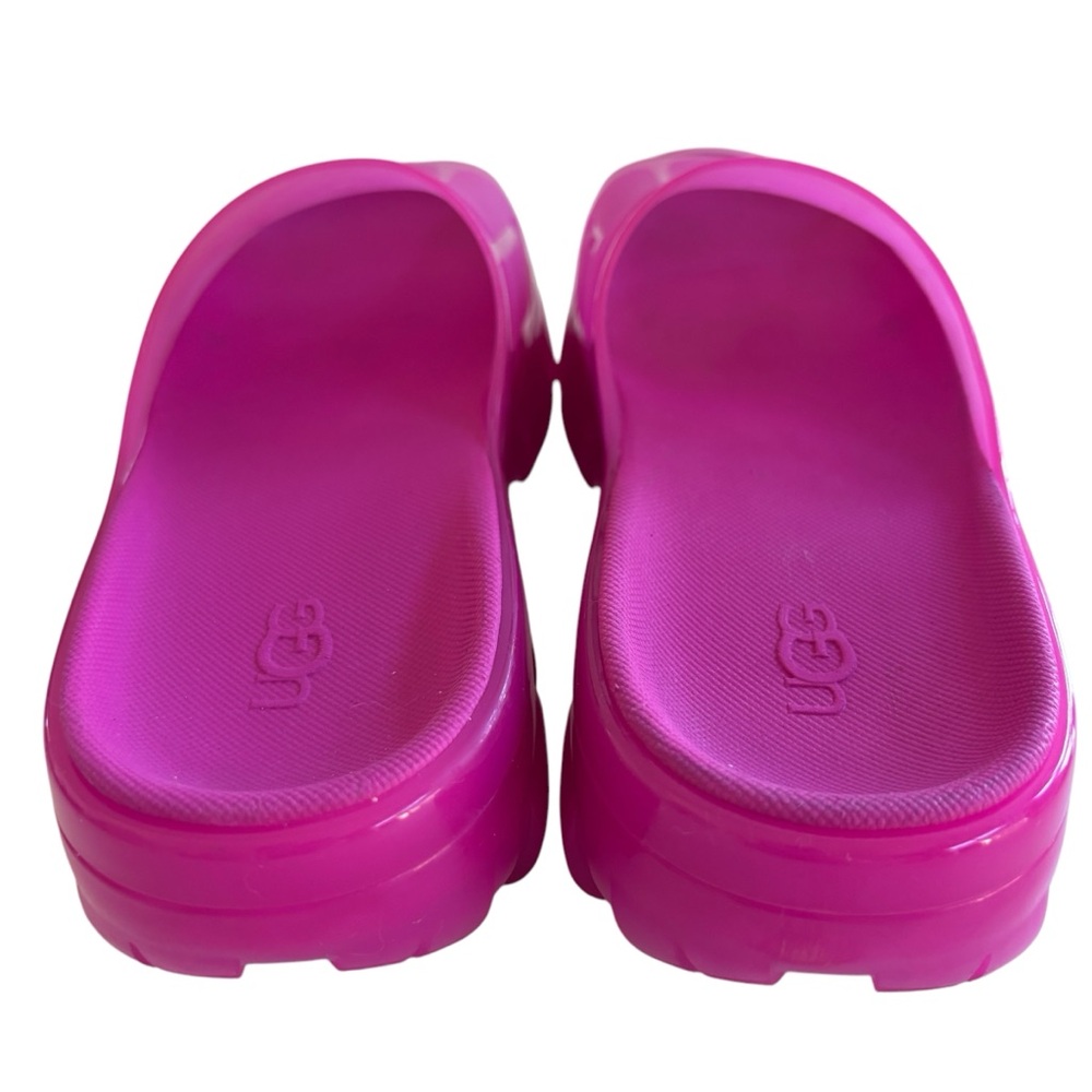 UGG Vibrant Pink Gloss Platform Slide Sandals - Picture 8 of 11